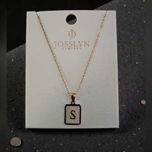 S - 18K STAINLESS STEEL TARNISH FREE INITIAL NECKLACE